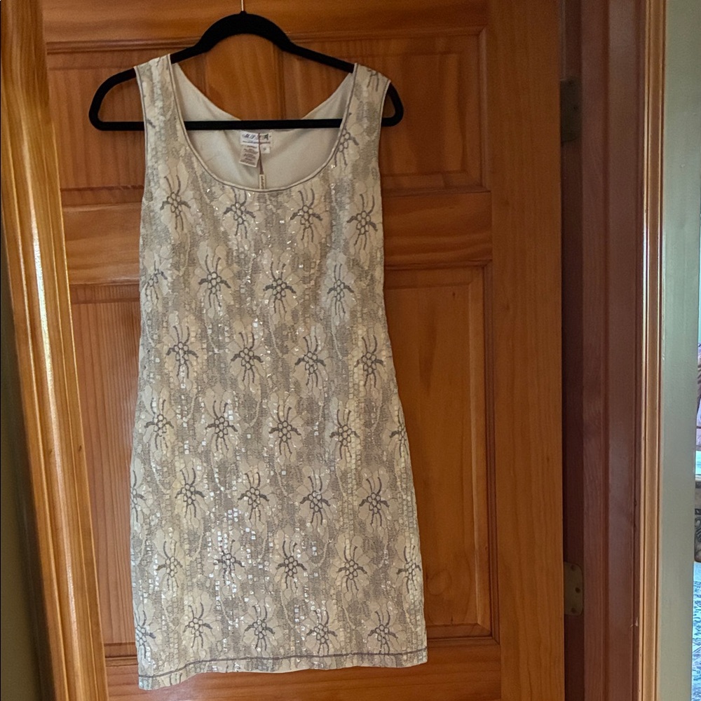 Elegant Cream Lace Mini Dress